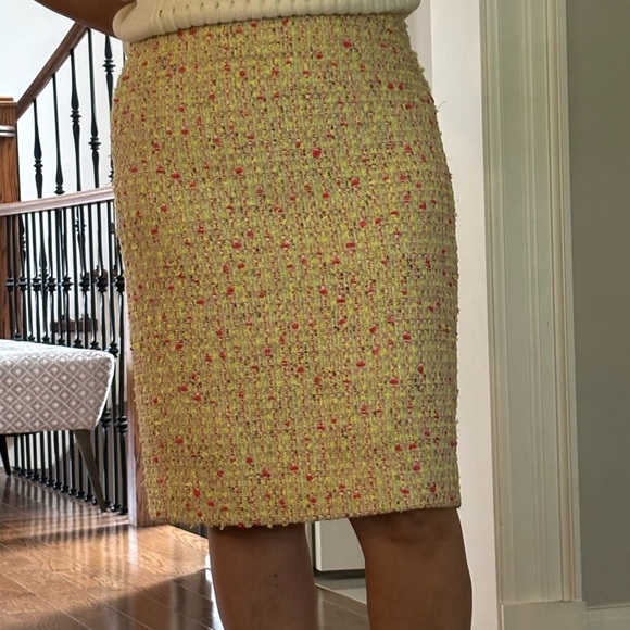 J. Crew Yellow and Pink Pencil Skirt for Work in 6 - Picture 1 of 6